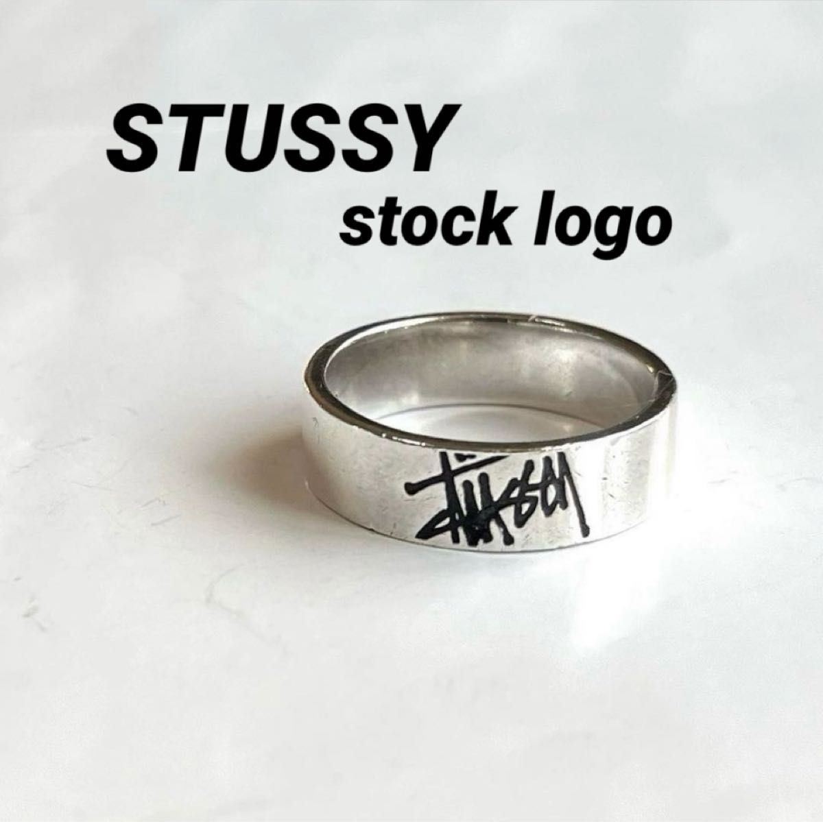 STUSSYステューシー ストックロゴ リング 約20 5〜21号の間位｜Yahoo