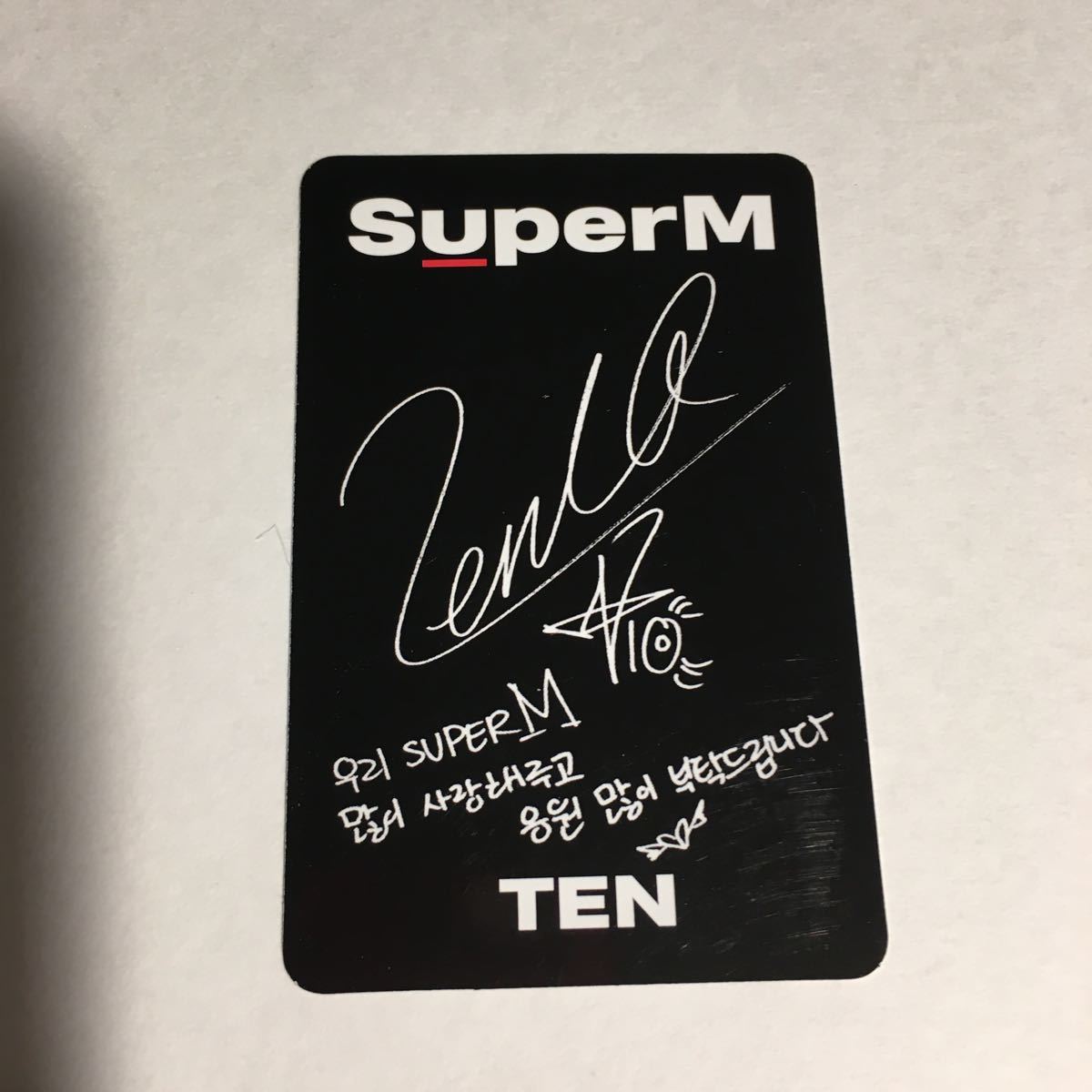 送料込み テン トレカ SuperM 1st Mini Album CD封入 フォトカード TEN