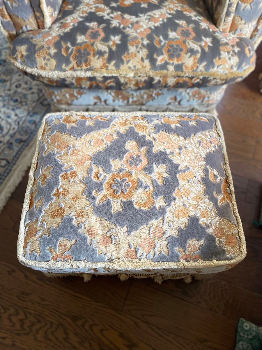 豪華絢爛 金華山 イタリア ヴィンテージチェア フットスツール