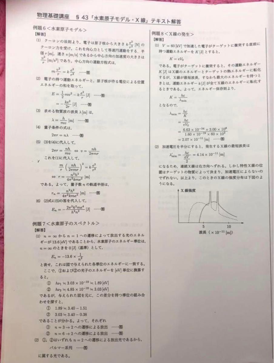 鉄緑会 高2物理 物理基礎講座 テキスト解答（例題解答） 2022年度