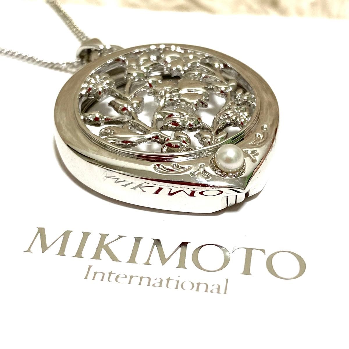 未使用級・希少品MIKIMOTO オリジナル ペンダント ルーペ箱付き 真珠