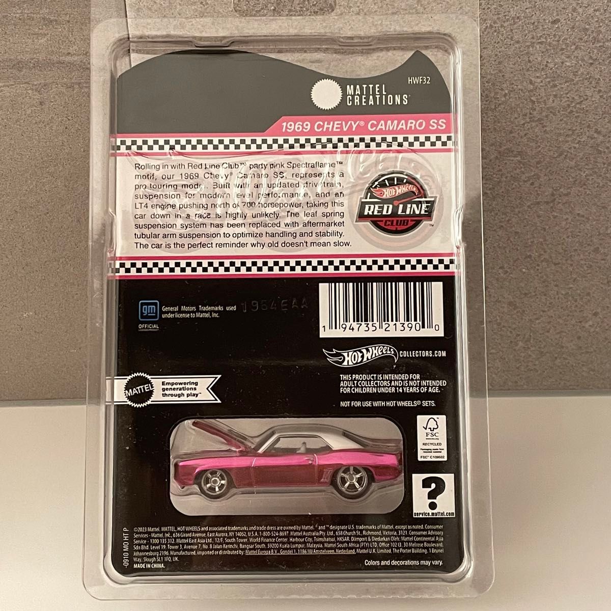 HW 2024 RLC HOT WHEELS ホットウィール 1969 カマロ SS レッドライン
