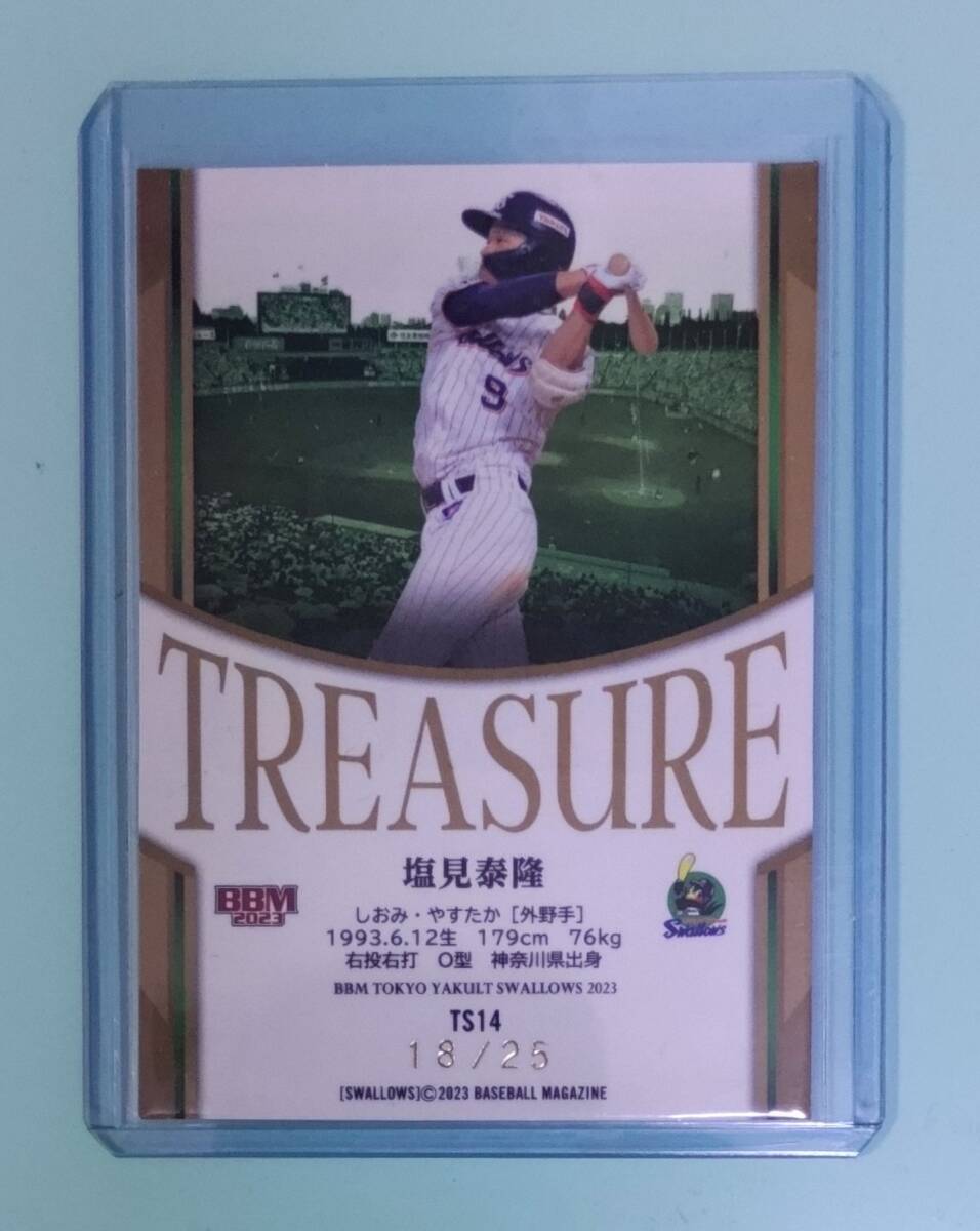 BBM 2018 ヤクルト 塩見 直筆サイン /50 RC トレカ