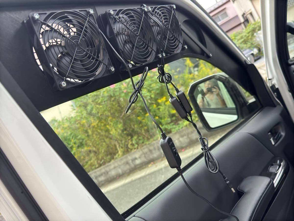 ハイエース200 換気用パネル排気ダクトECOFLOW wave2用 冬車中泊の換気