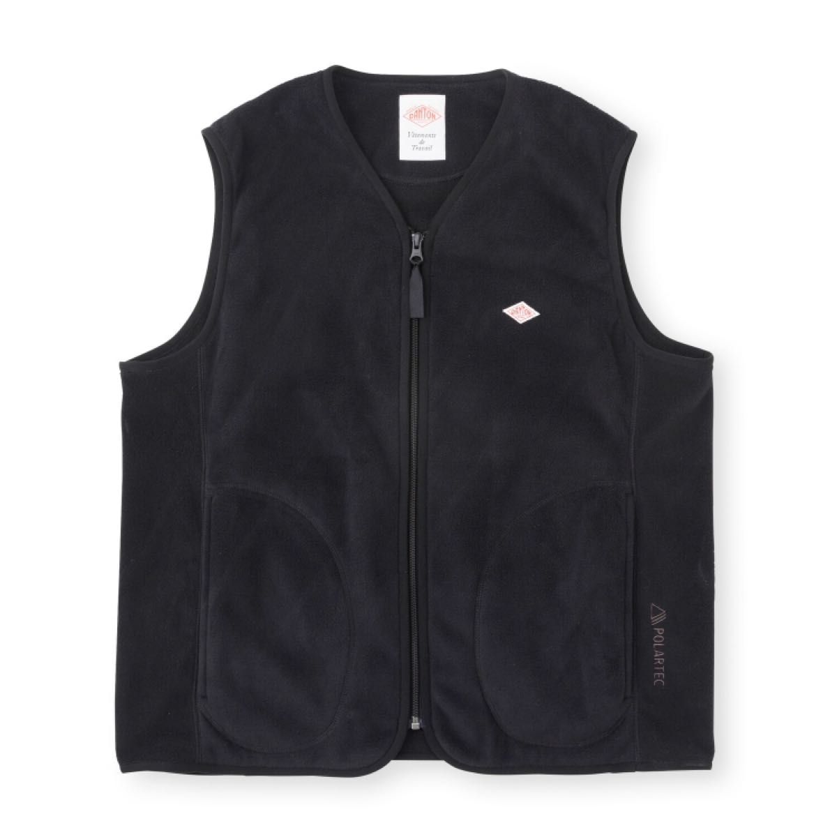 DANTON ポーラテックフリース Vネックベスト MEN Lサイズ BLACK｜Yahoo