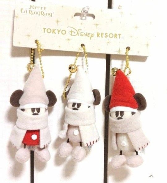 リルリンリン ぬいぐるみチャーム 3体 ディズニー クリスマス 2024