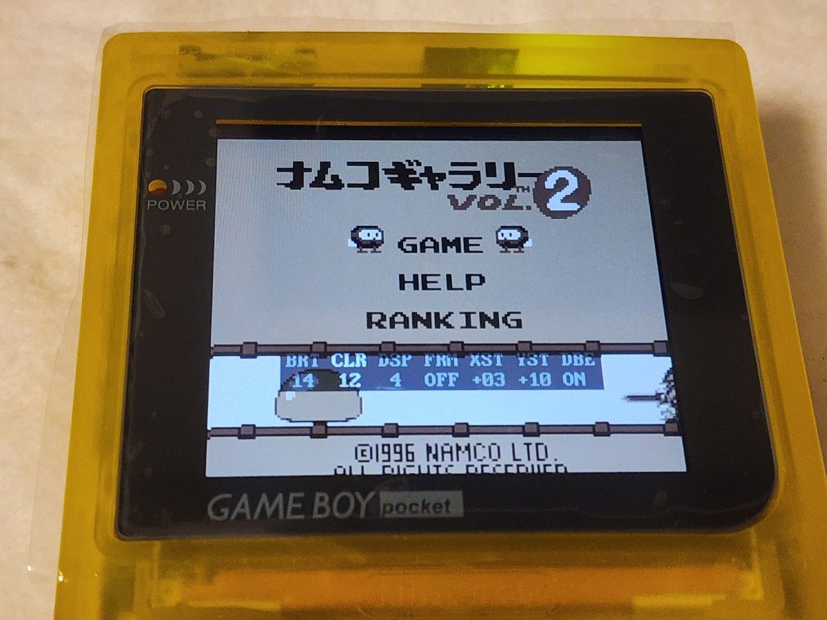 ゲームボーイポケット 新品IPS液晶クリアイエローシェル交換品 gbp