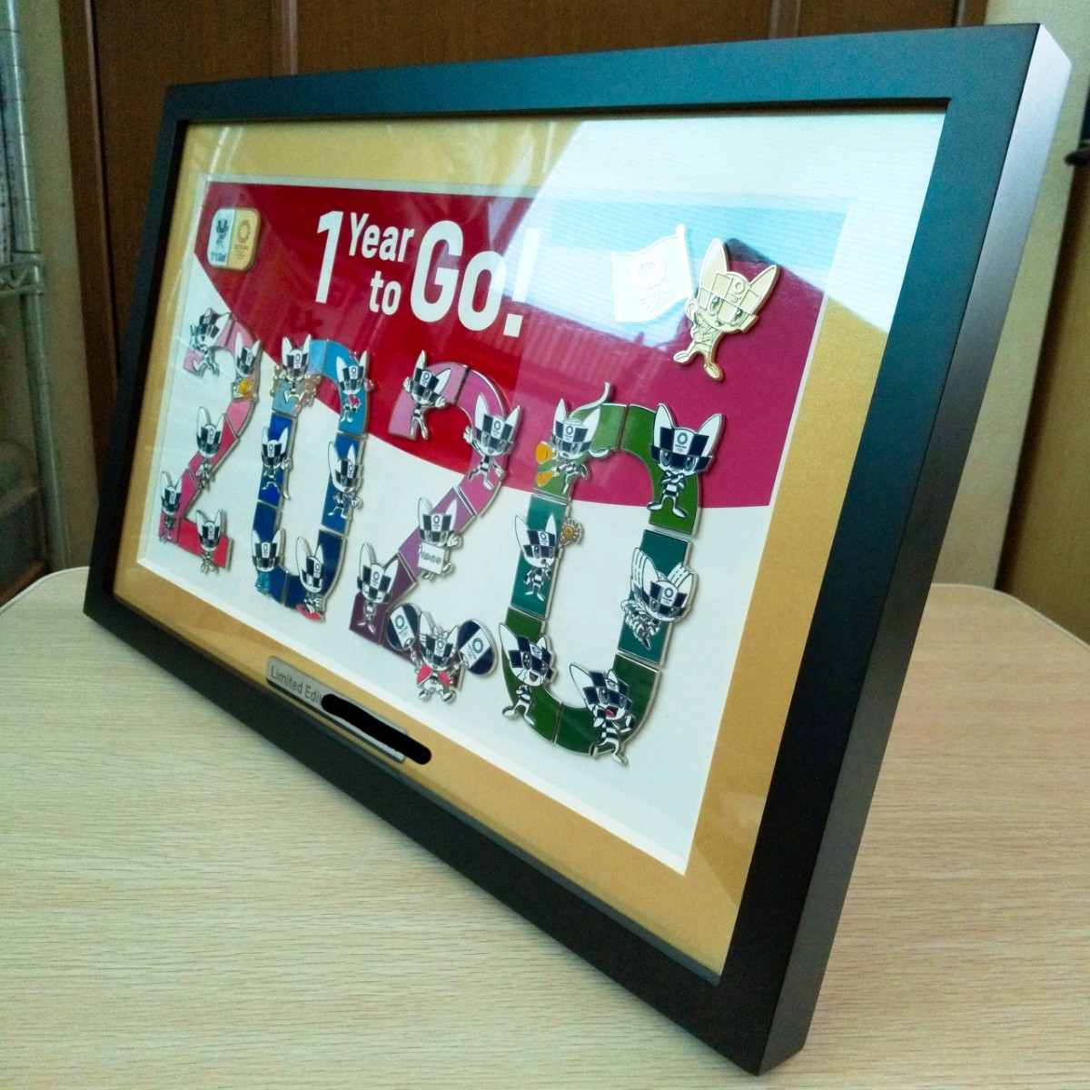 東京2020開催1年前記念 シリアルNo 入り額装ピンバッチセット｜Yahoo