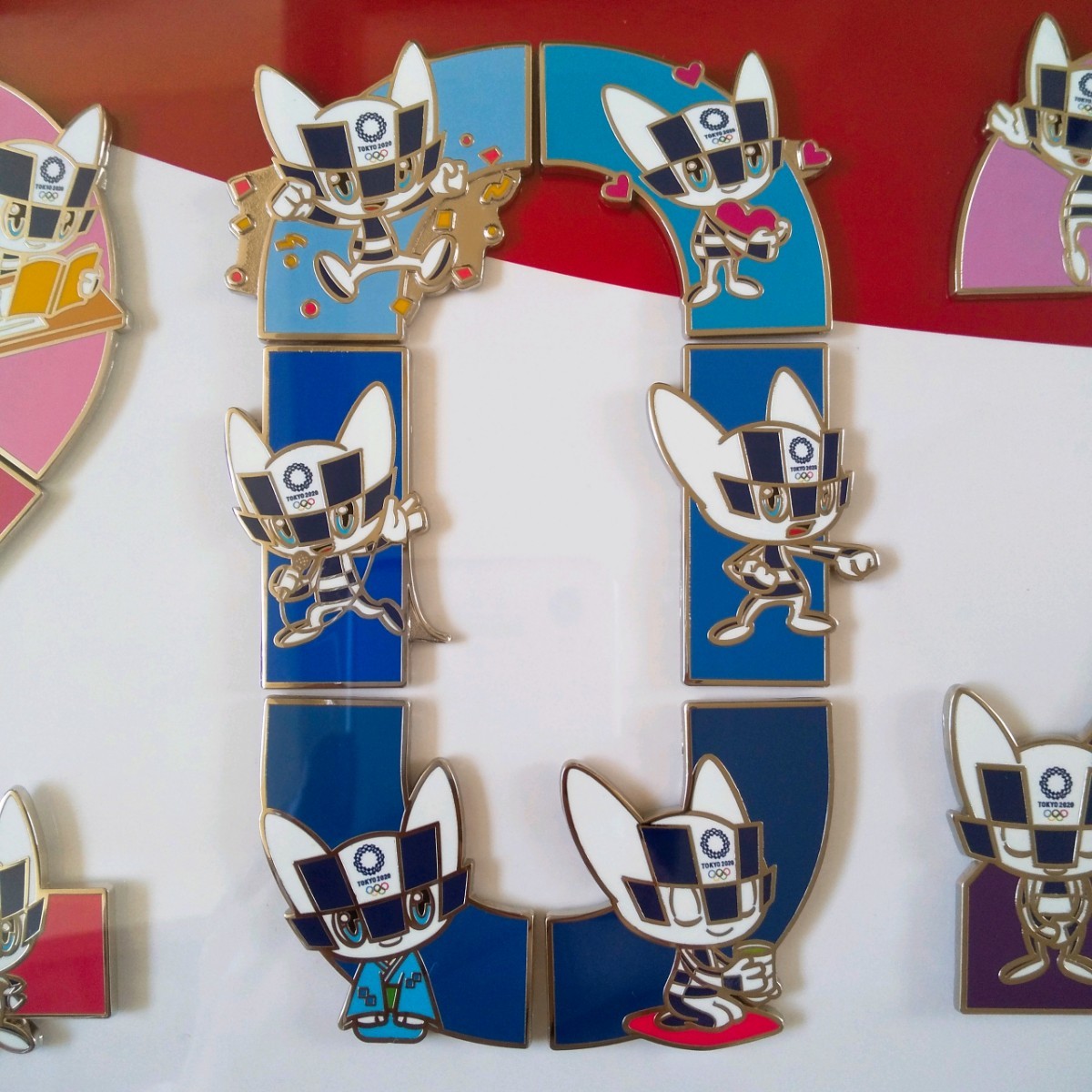 東京2020開催1年前記念 シリアルNo 入り額装ピンバッチセット｜Yahoo