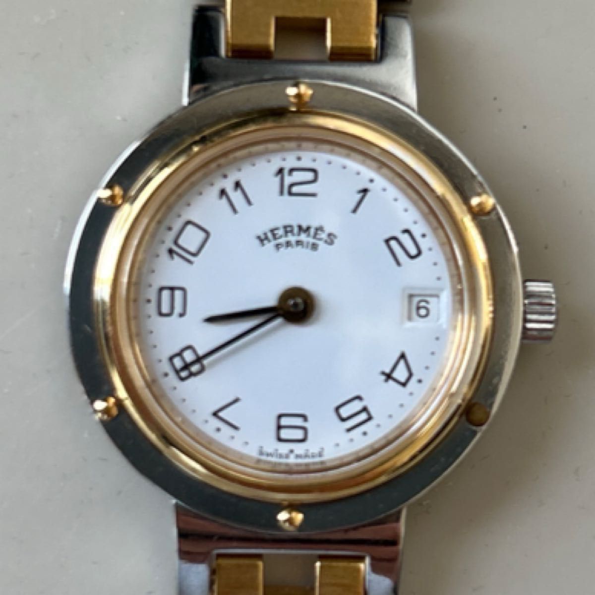 再々値下げ 【極美品】HERMES エルメス クリッパー 腕時計 コンビ