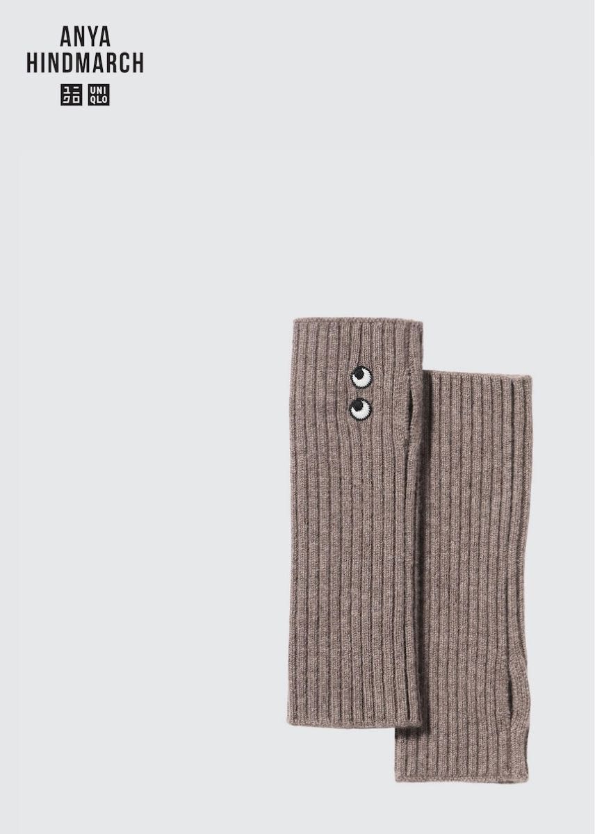 ユニクロ アニヤ カシミヤ ニットアームウォーマー ブラウン｜Yahoo
