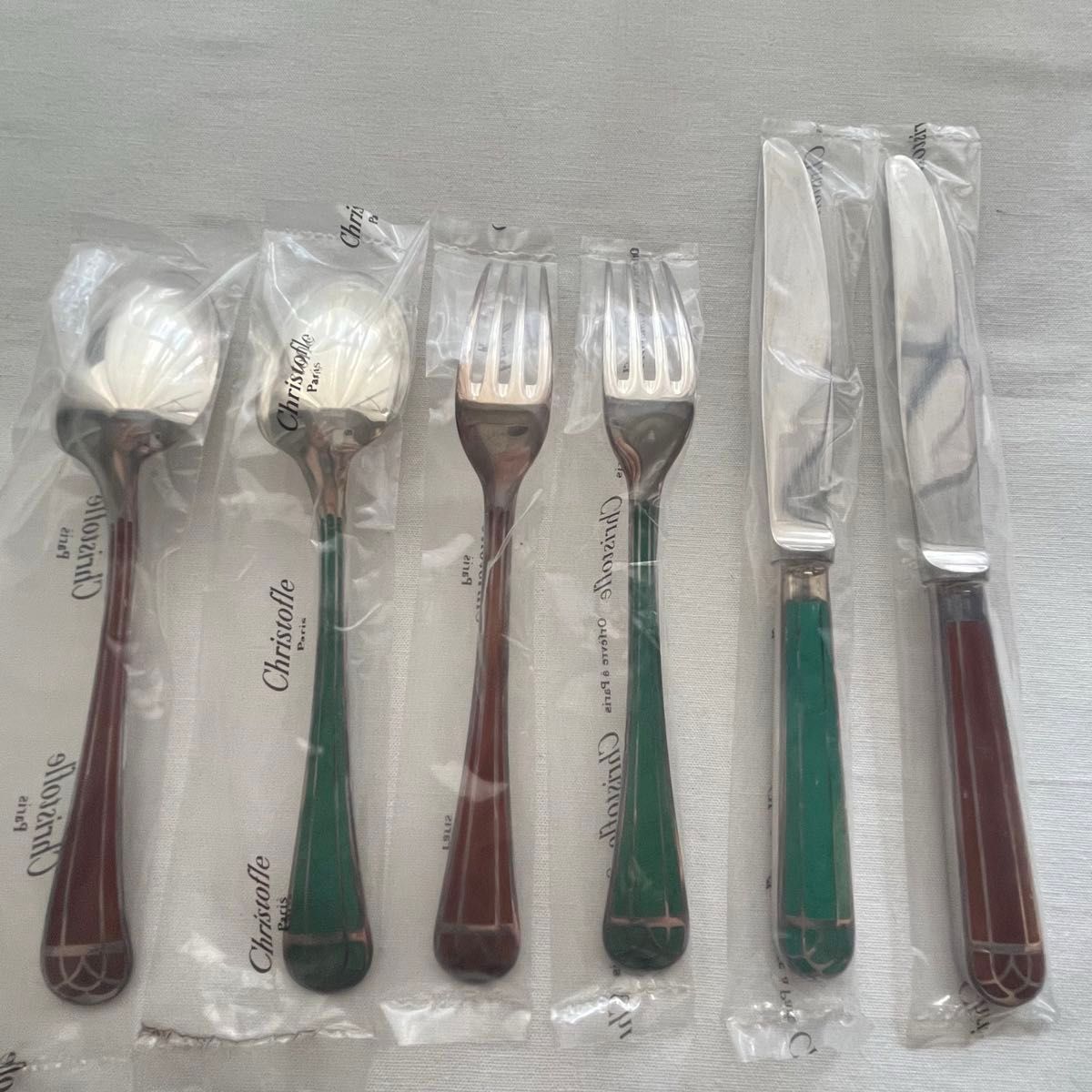 未使用品 クリストフル タリスマン 七宝 カトラリー ディナー