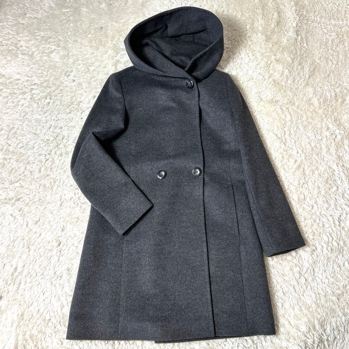 極美品】23区 最高級生地 ロロピアーナ フーデッドコート