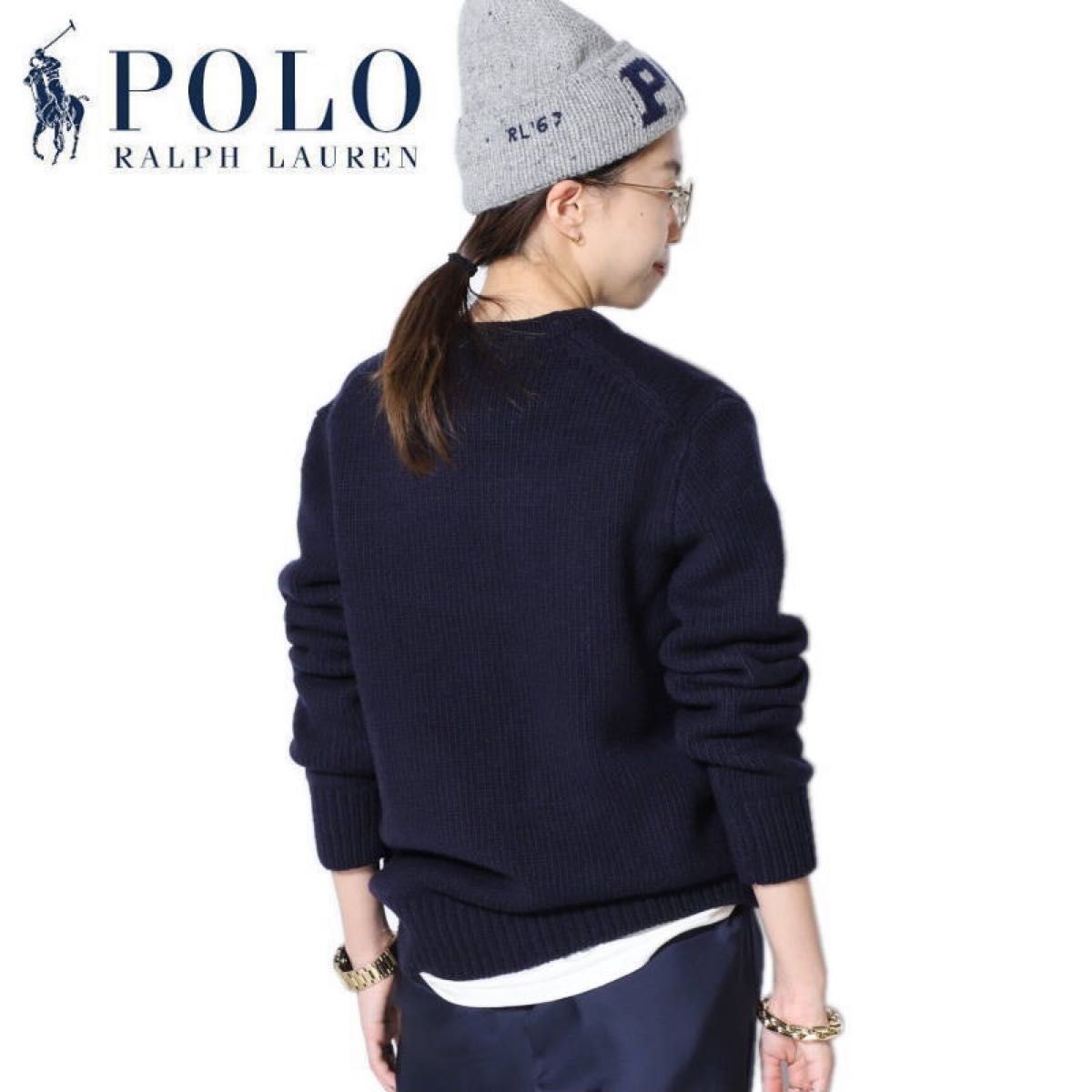 極美品 正規 定価79 200円 ポロ ラルフローレン インターシャニット RL