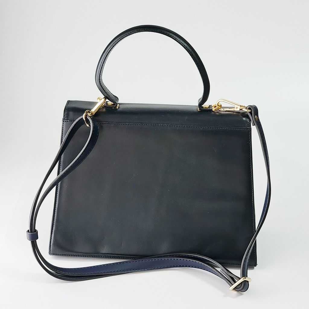 Salvatore Ferragamo フェラガモ レザー 2way ハンドバッグ ショルダー