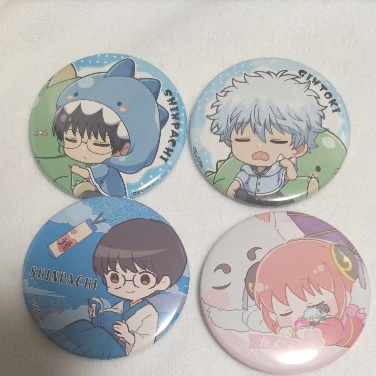 銀魂×じぇいわーるど J-WORLD 花鳥風月 和紙 缶バッジ 神威 セット