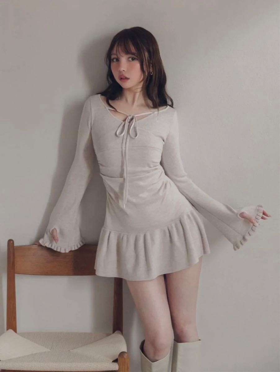 andmary アンドマリー Fleur knit mini dress｜Yahoo!フリマ（旧PayPay