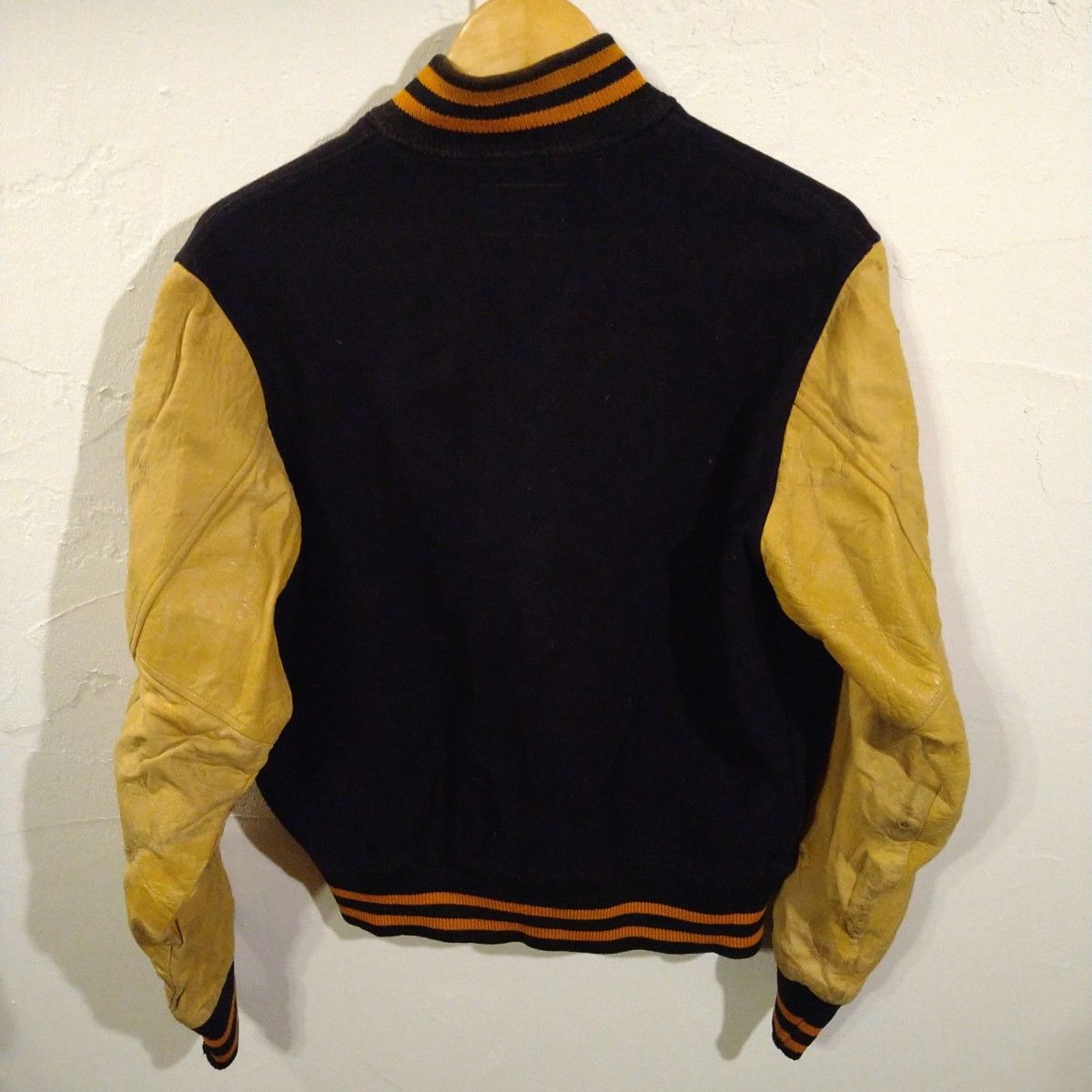 ボタスタ ビンテージ 50年代頃 ウール レザー USA製 スタジャン