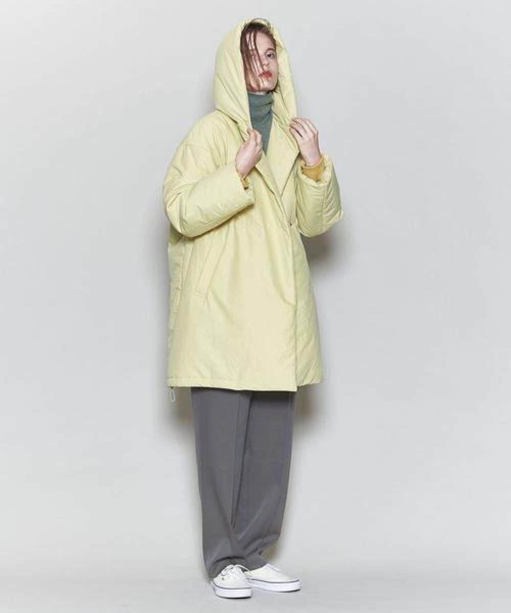6 ROKU ショールフーデッドコートモカパディングコートモンスターコート