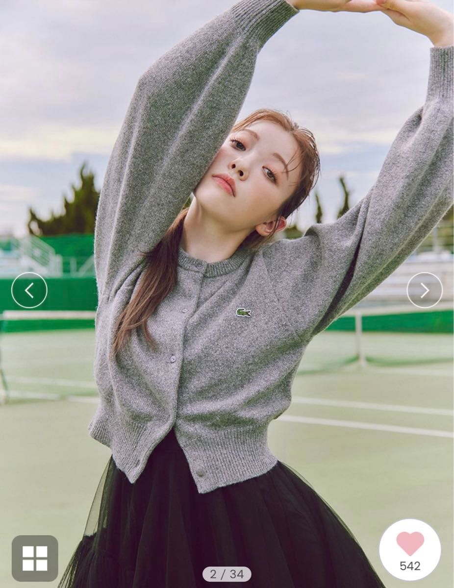 新品】LACOSTE×SNIDELラメニットカーディガン アイボリー｜Yahoo