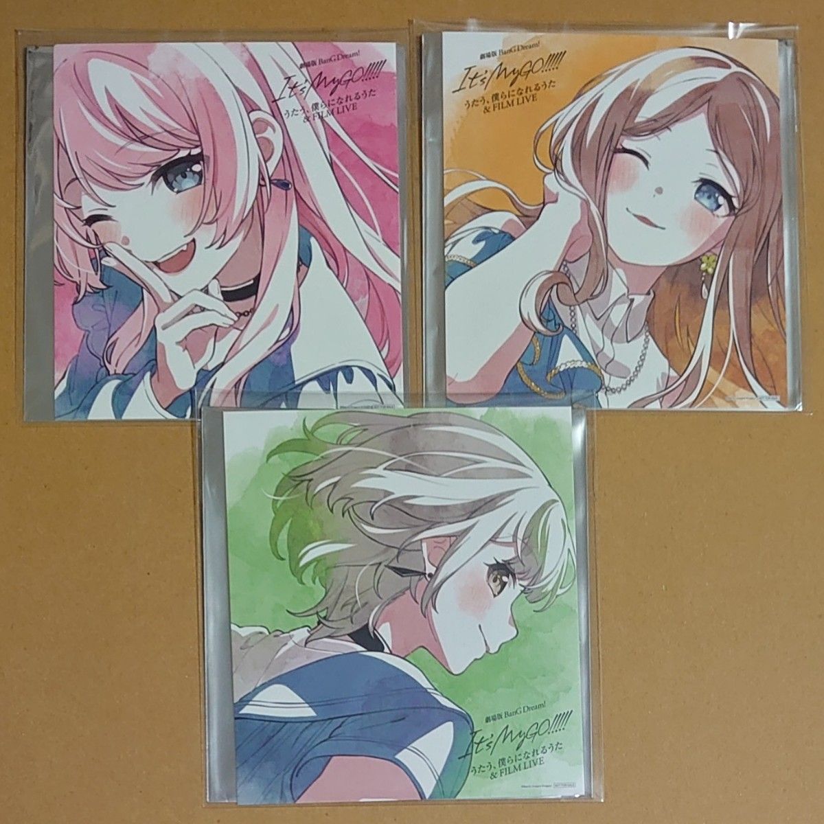 MyGO 色紙風カード 愛音 そよ 楽奈 セット 映画 入場者特典 (バンドリ