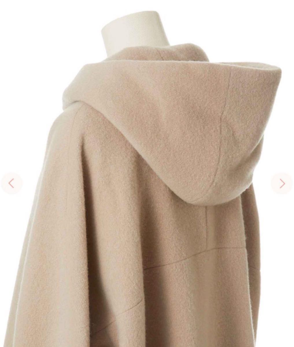 限定お値下げ中 新品同様 COCO DEAL ウールフードポンチョシルエット