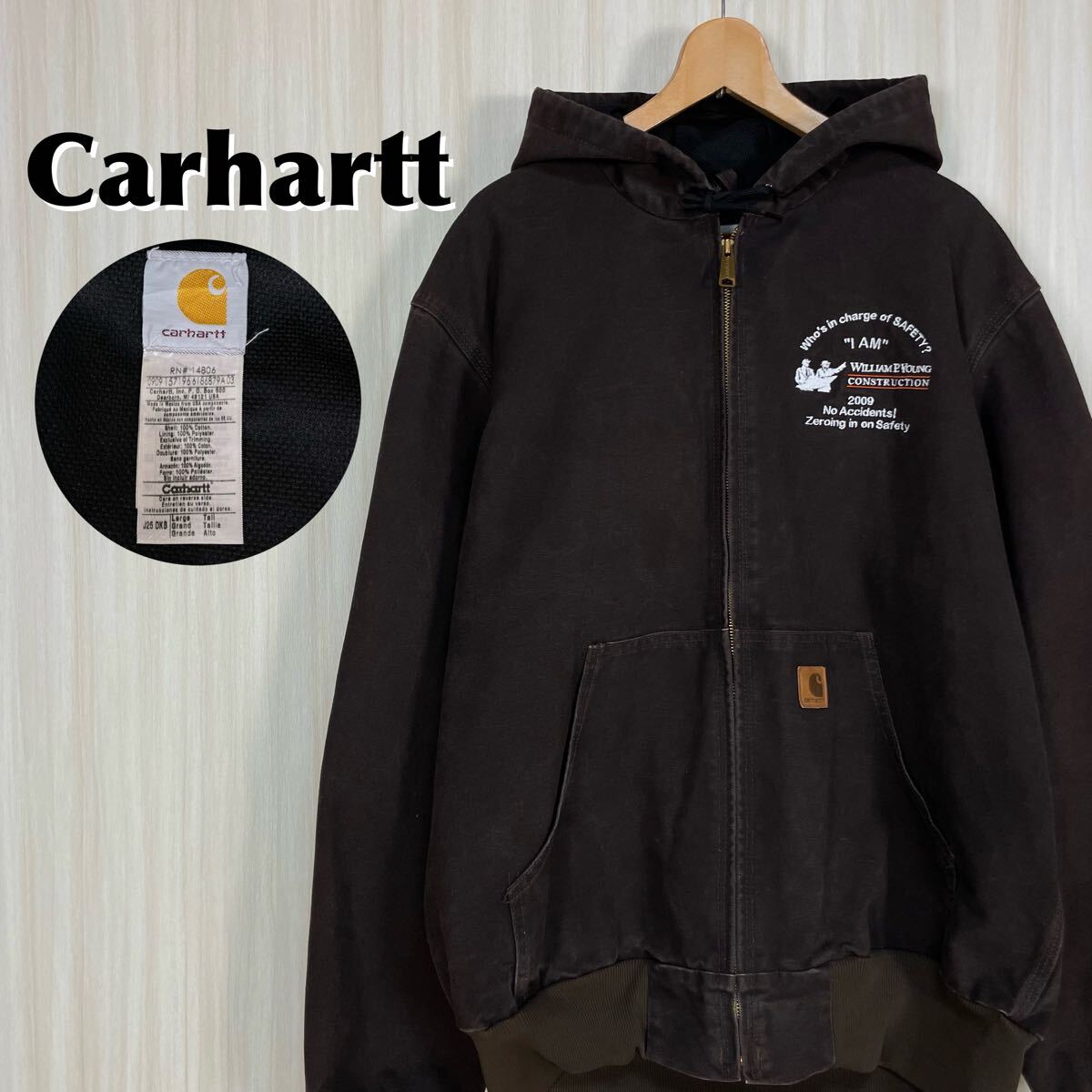 入手困難 企業物 メキシコ製 Carhartt カーハート 刺繍ロゴ 革タグ