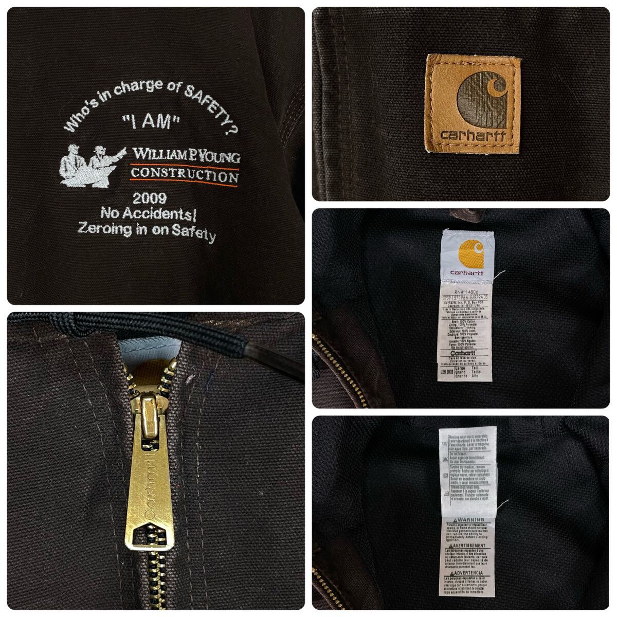 入手困難 企業物 メキシコ製 Carhartt カーハート 刺繍ロゴ 革タグ