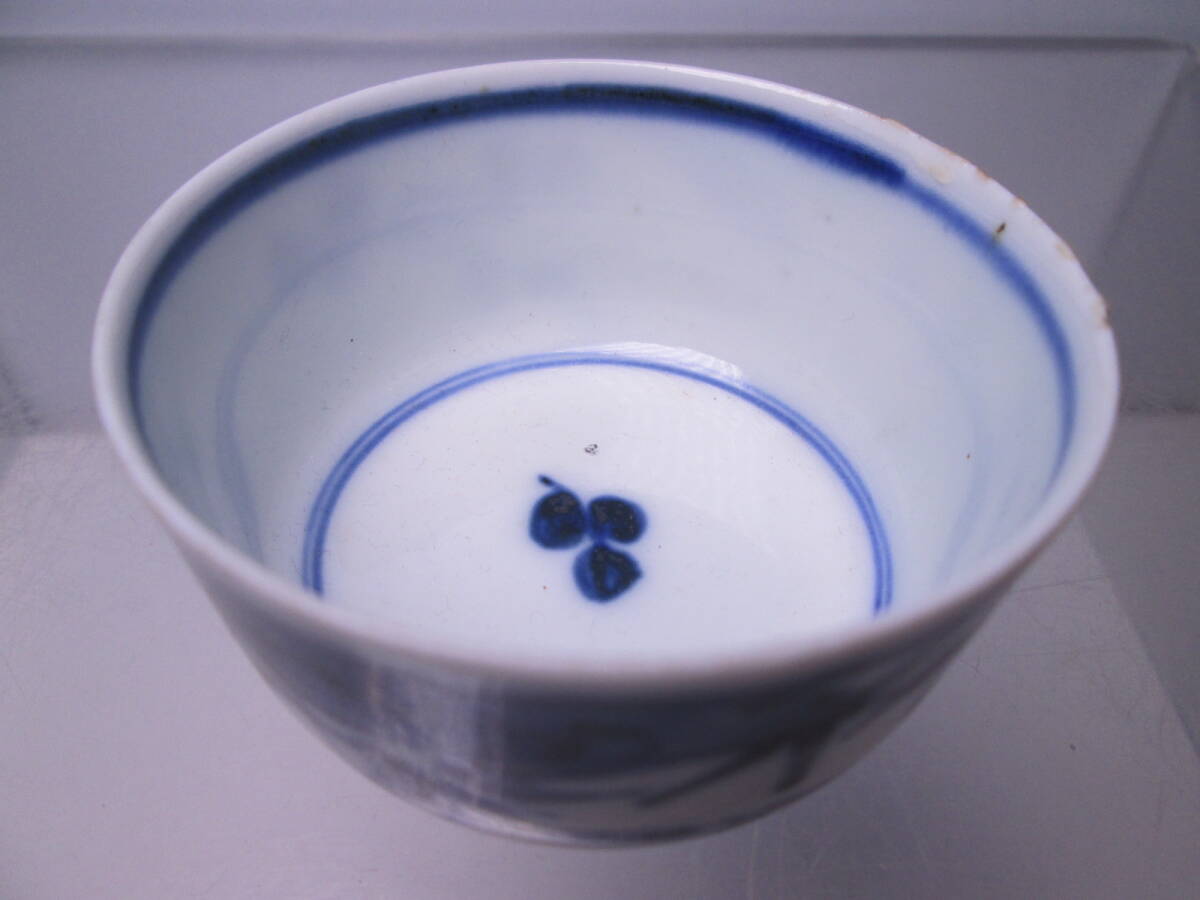 中国古玩 【夢工房】中国古玩染付捻煎茶碗五客箱入 CH30