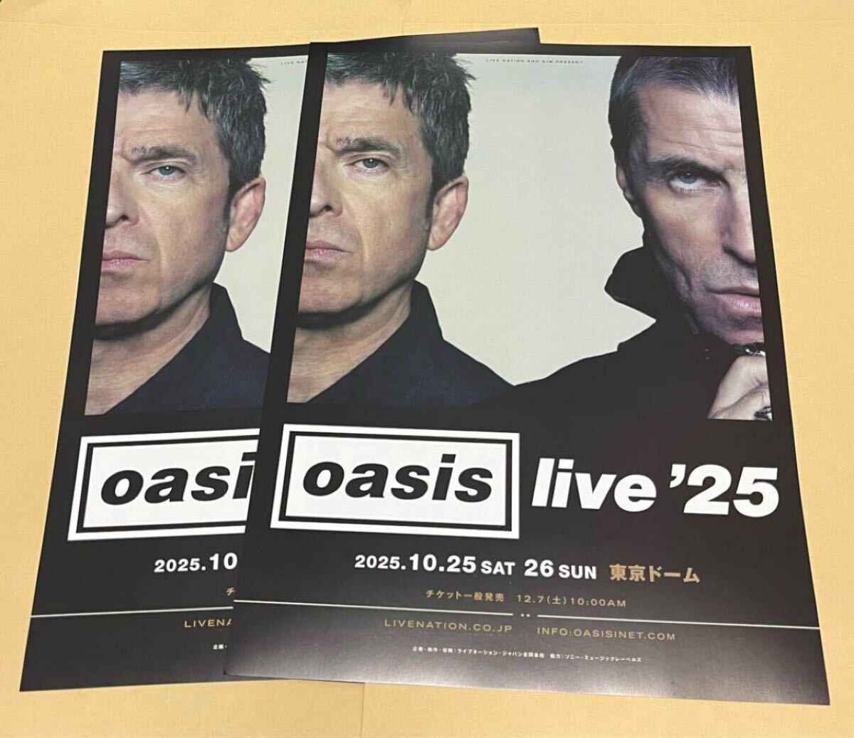 Oasis チラシ フライヤー 特別展 2枚 東京ドーム 2025年｜Yahoo!フリマ