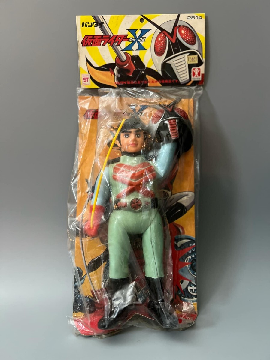Yahoo!オークション - 当時物 バンダイ・仮面ライダーX ソフビ人形