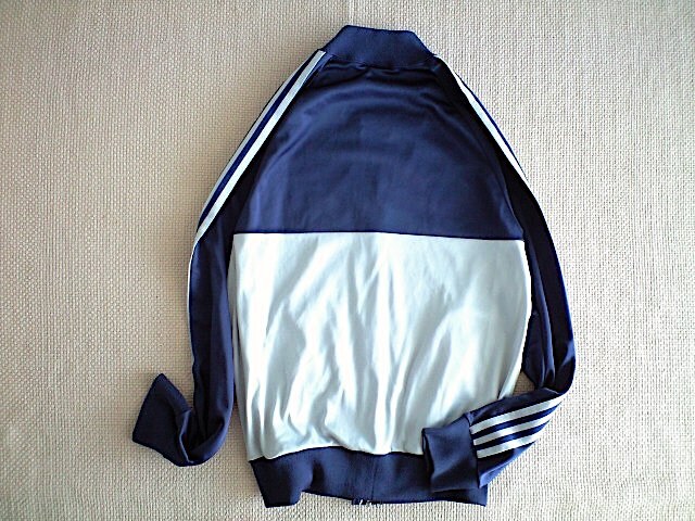 即決 USA製 80s ヴィンテージ adidas ATP ジャージ ネイビー シルバー