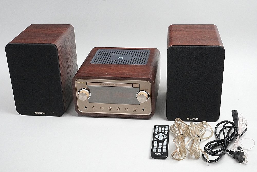 SMC-300BT SANSUI ブラック スピーカー ウッド調 小音量で心地良い