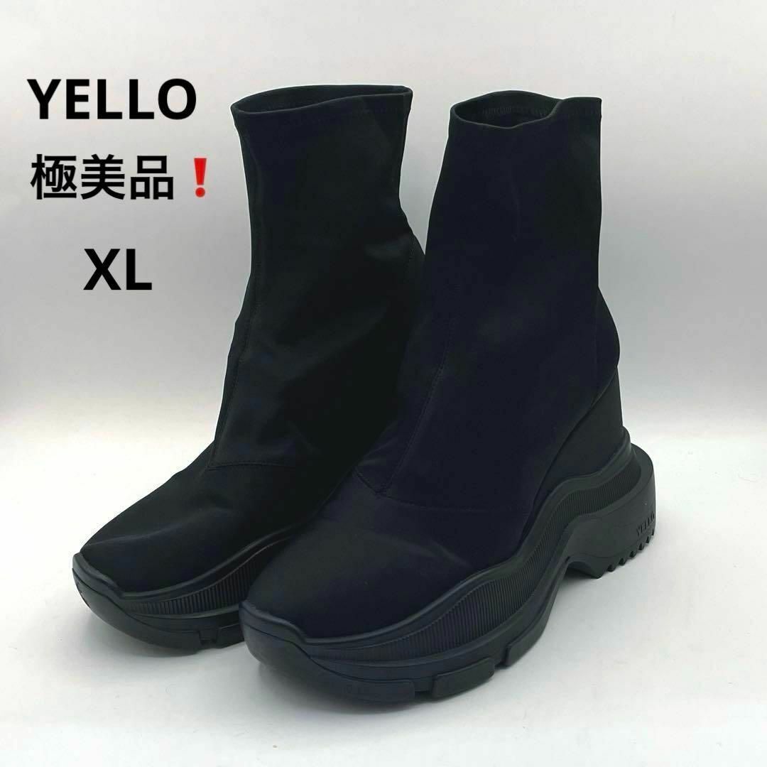 YELLO トーキョー ブラック ダブル スニーカー ショートブーツ XL