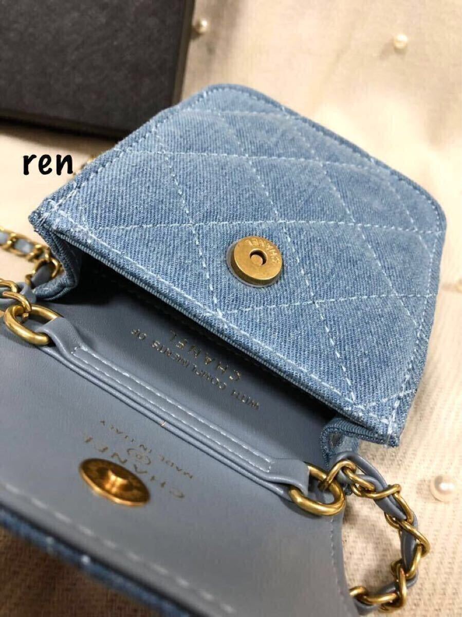 新品 CHANEL シャネル ノベルティ デニム ショルダーバッグ ミニバッグ