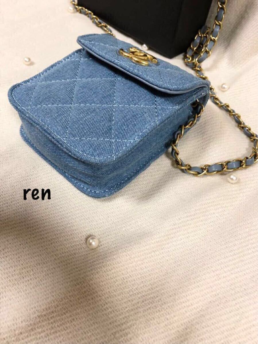 新品 CHANEL シャネル ノベルティ デニム ショルダーバッグ ミニバッグ