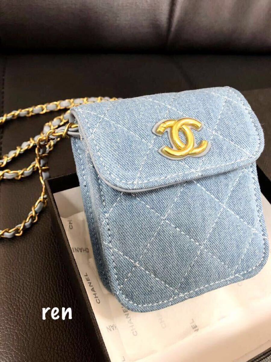 新品 シャネル ノベルティ CHANEL デニム ショルダーバッグ ミニバッグ