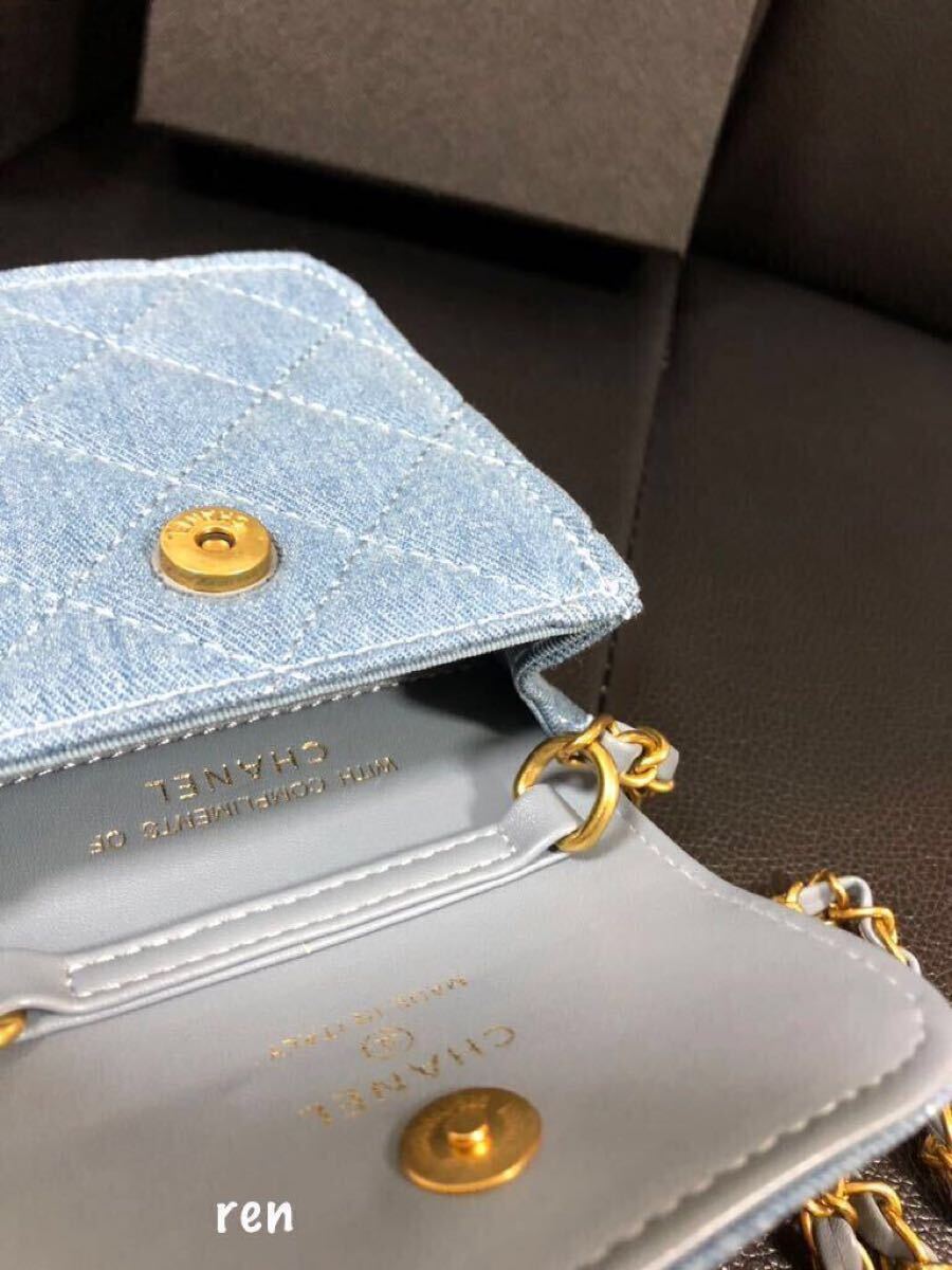 新品 シャネル ノベルティ CHANEL デニム ショルダーバッグ ミニバッグ
