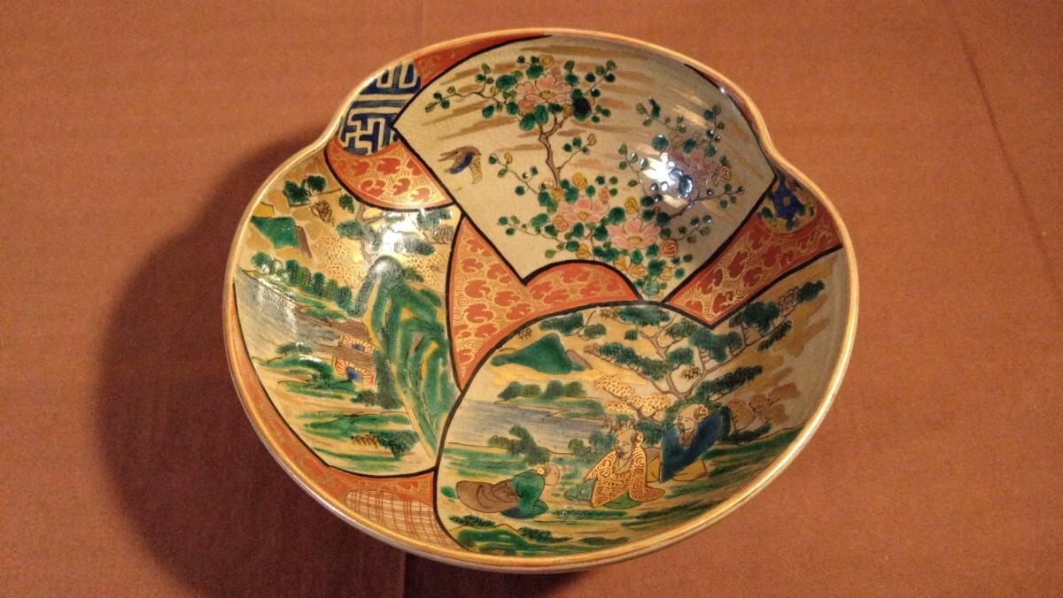 Yahoo!オークション - 古九谷 九谷焼 庄三 九谷庄三 色絵 金襴手 大鉢