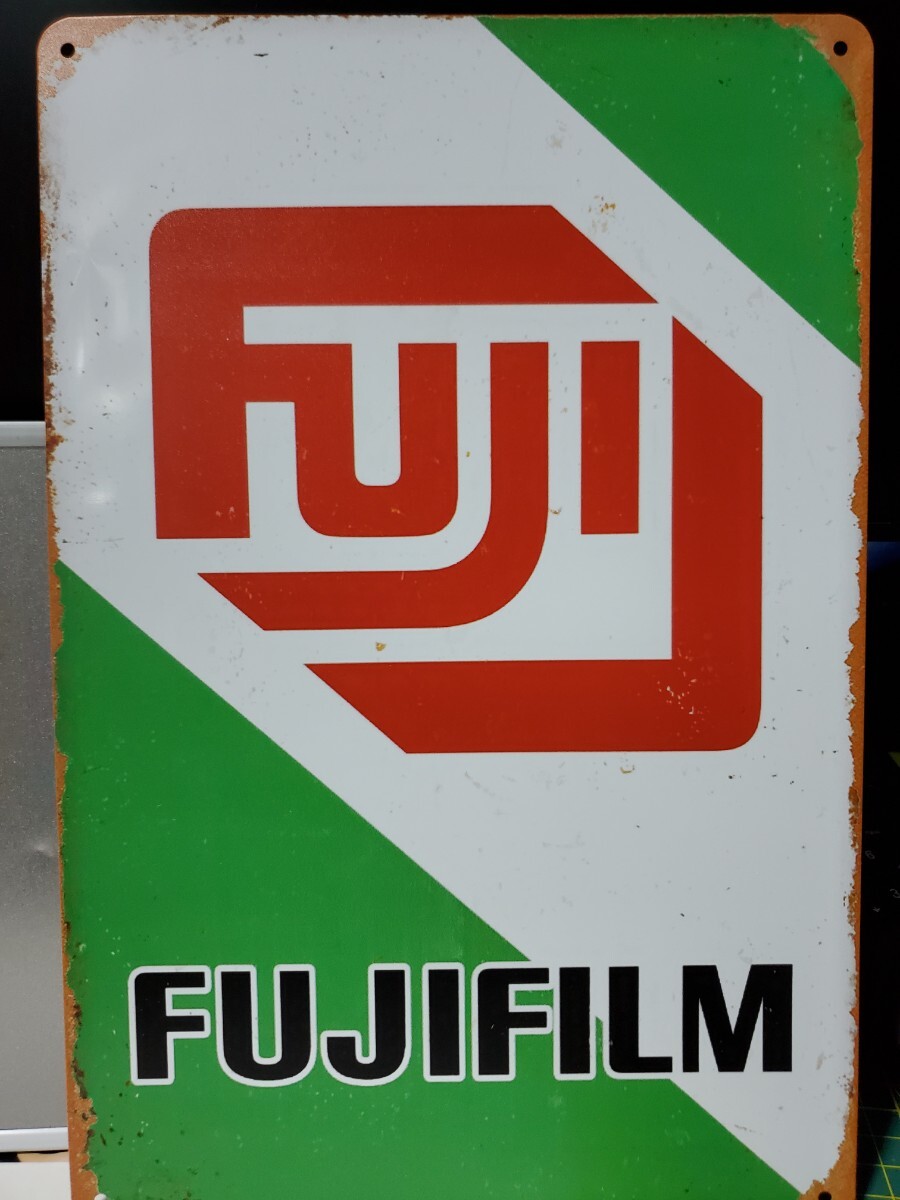 富士フイルム│昭和レトロブリキ看板│ヴィンテージメタルサインボード