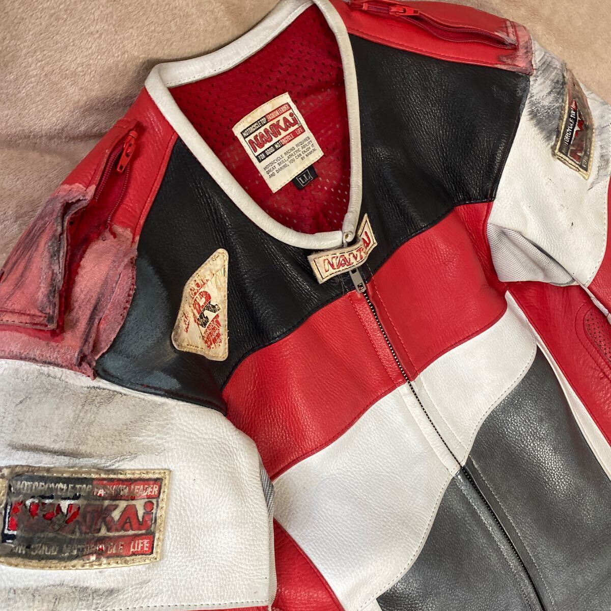 NANKAI 南海 バイク用 革ツナギ LL バイクウェア レーシングスーツ