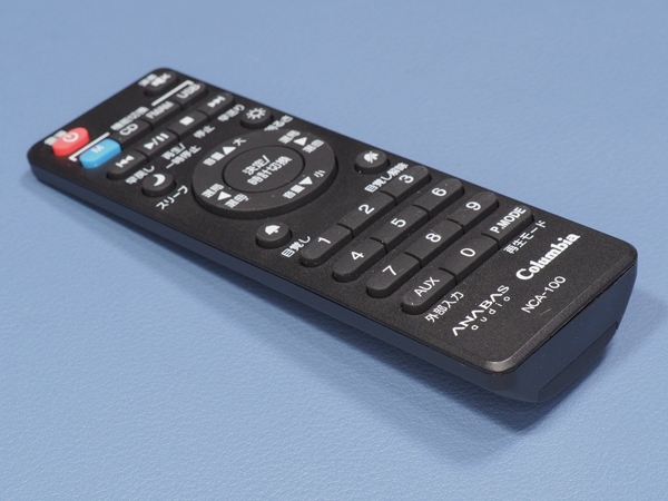 ANABAS audio Columbia CDクロックラジオシステム NCA-100 用リモコン