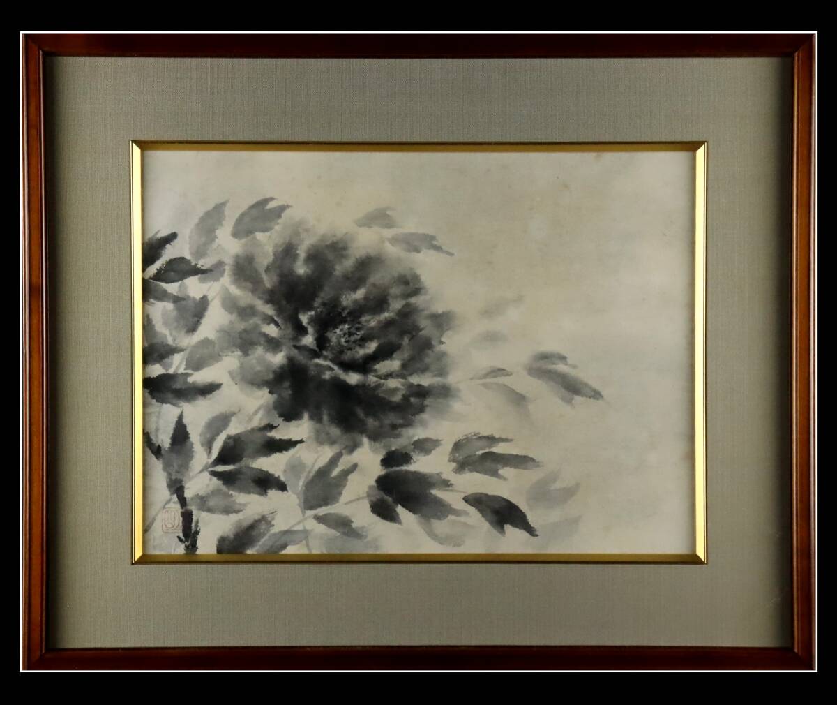 Yahoo!オークション - 真作保証 穐月明 「富貴花」 日本画8号 共シール