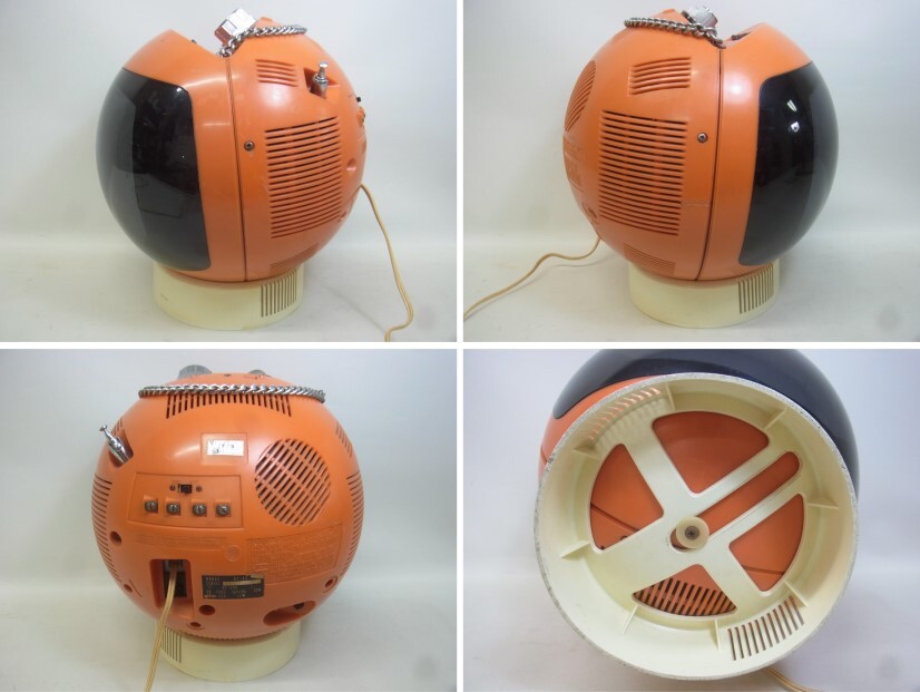 ビクター球形 白黒テレビ レトロ フリフリQ 9T-11 オレンジ【値下げ