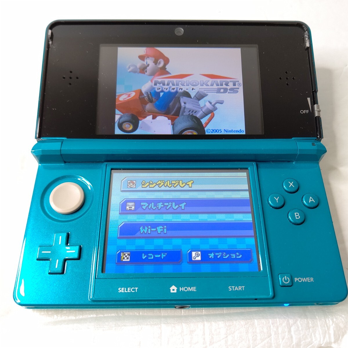 Nintendo ニンテンドー3DS アクアブルー 画面極美品 任天堂 ゲーム機