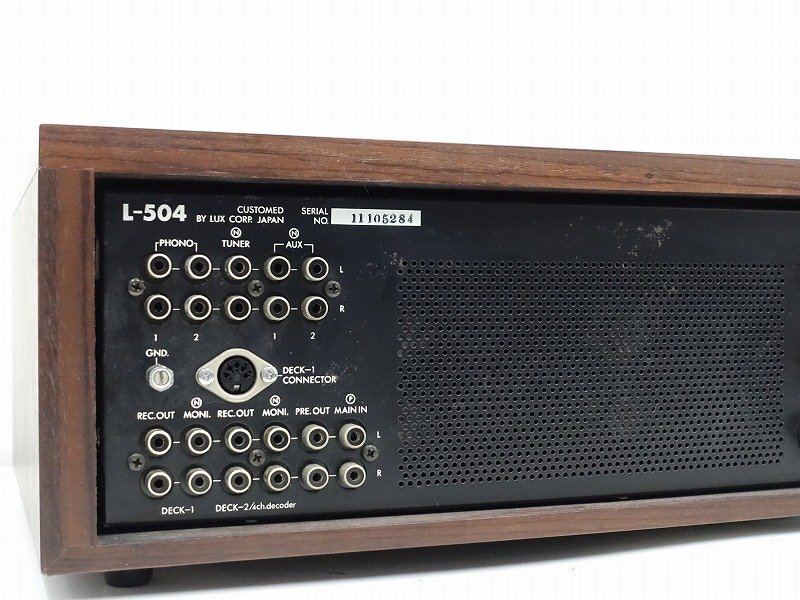LUXMAN L‑504 プリメインアンプ 元箱付き 名機 ビンテージ LUXMAN L