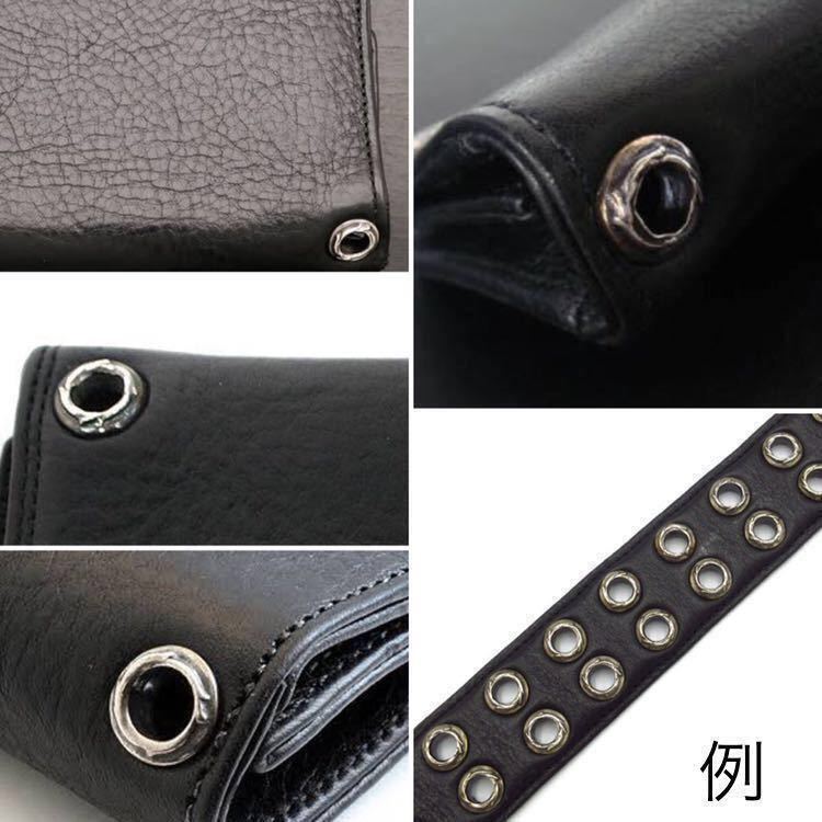 Ver 1 シルバー925 グロメット ハトメ フローラル ホール ウォレット