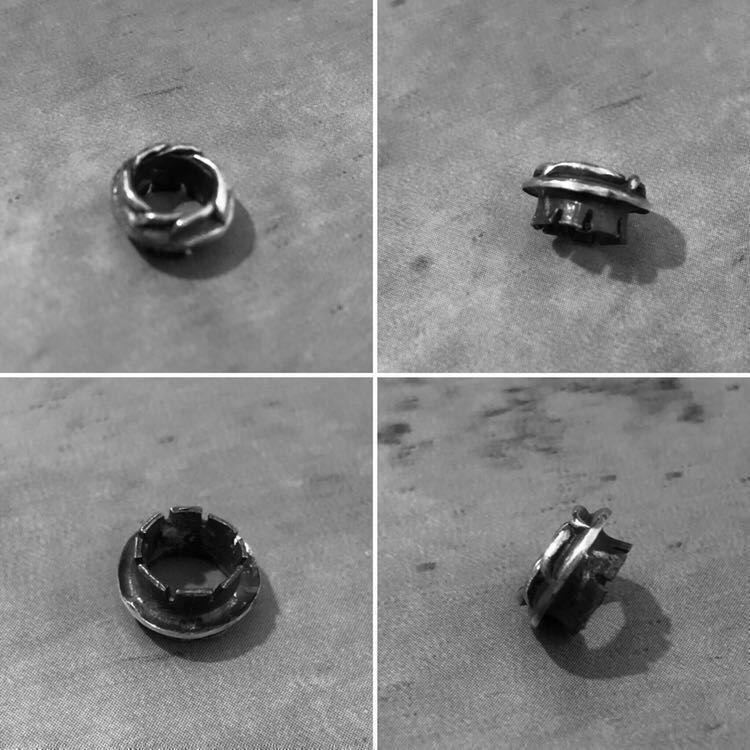 Ver 1 シルバー925 グロメット ハトメ フローラル ホール ウォレット