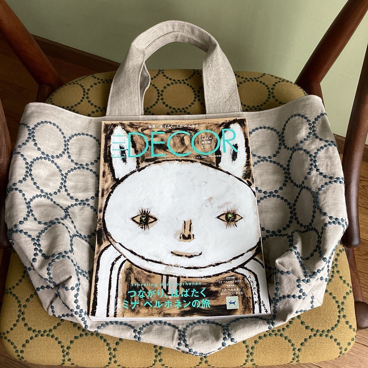 ミナペルホネン rosy ハンドメイドバッグ 1129Ⓑ バッグ