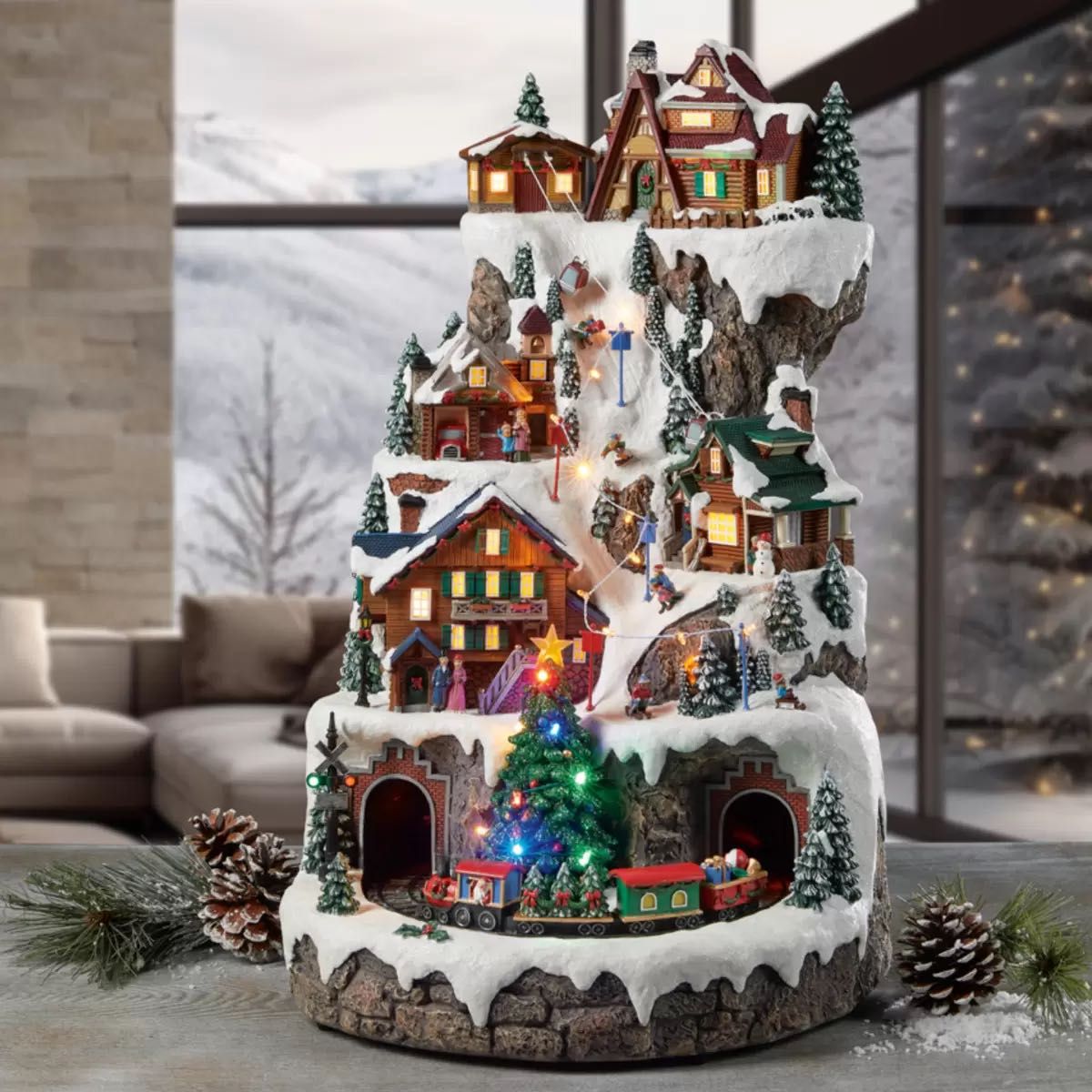 新品未開封 コストコ クリスマスデコレーションオルゴール スキー